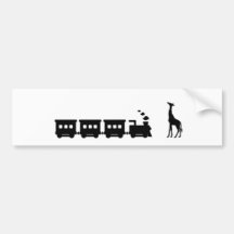 Giraffe + Zug Autosticker