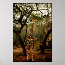 Giraffen-Digital-Malerei Posterdrucke
