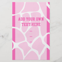 Giraffen-Druck-Muster im hellen Rosa Personalisierte Flyer