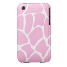 Giraffen-Druck-Muster im Süßigkeits-Rosa iPhone 3 Covers