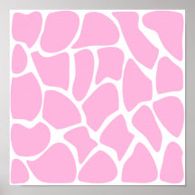 Giraffen-Druck-Muster im Süßigkeits-Rosa Plakat