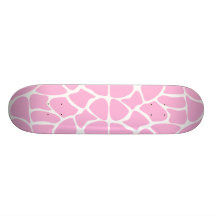 Giraffen-Druck-Muster im Süßigkeits-Rosa Personalisiertes Skateboarddeck