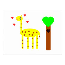 Giraffen-Liebe Postkarten