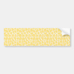 Giraffen-Muster. Gelb Auto Sticker
