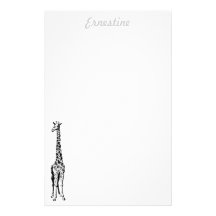 Giraffenbriefpapier - personalisiert personalisierte büropapiere