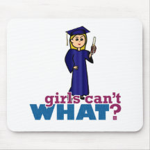 Girl Graduating Mouse Pad