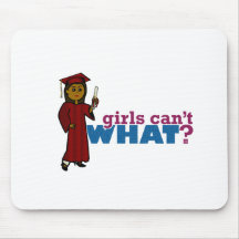 Girl Graduation in Red Mouse Pads