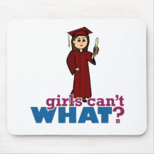 Girl in Cap and Gown Mousepad