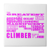 Girls Climbers : Pink Greatest Climber Tile