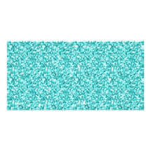 Girly, Aqua-blauer Glitter gedruckt Bildkarten