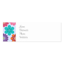 Girly Blumen-Power-buntes Blumenmuster Visitenkarten Vorlage
