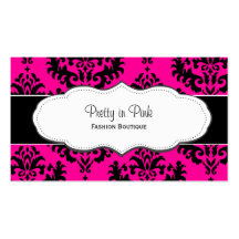 Girly Pink-Damast-Visitenkarten