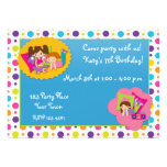 Girly Polka-Punkt-Geburtstags-Party Einladung