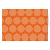 Girly riesiges großes orange Pfirsich-Tupfen-Muste Karte