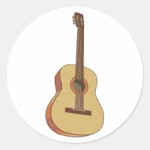Gitarre guitar runde aufkleber
