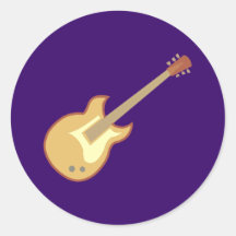Gitarre guitar runde aufkleber