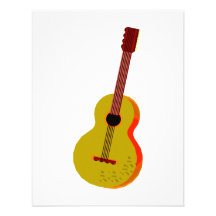 Gitarren-abstrakte einfache Grafik Individuelle Einladungskarten