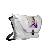 Gitarren-HandPsychadelic grünes lila Rosa Kurier Taschen