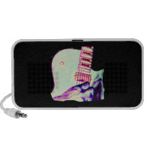 Gitarren-HandPsychadelic grünes lila Rosa iPod Speaker
