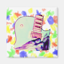 Gitarren-HandPsychadelic grünes lila Rosa Magnets