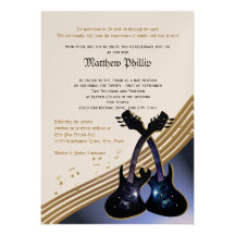 Gitarren-Musik-Bar Mitzvah Personalisierte Ankündigungen