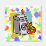 Gitarren-rotes Lehnen auf Ampere-Grafik Magnete