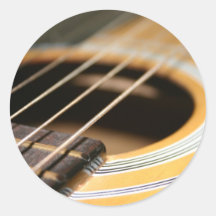 Gitarren-Zeit Runder Aufkleber