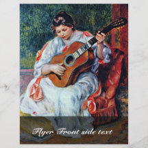 Gitarrist durch Pierre-Auguste Renoir Flyerdruck