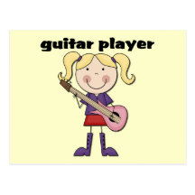 Gitarrist-weibliche T-Shirts und Geschenke Postkarte