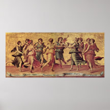 Giulio Romano - Tanz von Apollo mit den Musen Posterdruck
