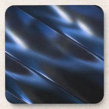 Glänzendes metallisches Blau Cocktail Untersetzer