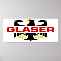 Glaser Familienname Posterdruck