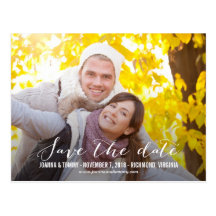 GLÄTTEN Sie Save the Date Postkarte