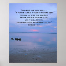 Glauben-Bibel-Vers-inspirierend Ozean-Plakat
