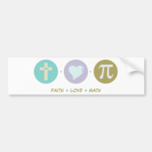 Glauben-Liebe-Mathe Autosticker