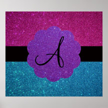 Glittermonogramm Poster