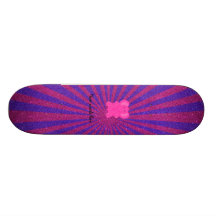 Glittersonnendurchbruch des rosa Elefanten Skateboard Brett