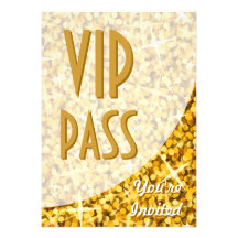 Glitz-"Gold" Kurve "VIP-Durchlauf" Einladung