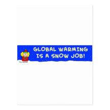 globale Erwärmung ist ein Schneejob Postkarten