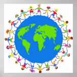 Globale Kinder Posterdruck