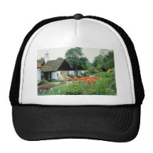Glockenturm mit Papaver-orientalischer Mohnblume Baseball Cap