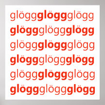 Glogg Glogg Glogg lustiges Schwede Posterdruck