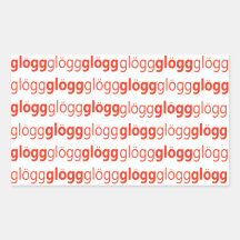 Glogg Glogg Glogg lustiges Schwede Rechtecksticker