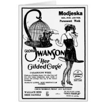 Gloria Swanson SIE VERGOLDETE KÄFIG 1922 Karte