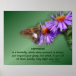 Glück-inspirierend Natur-Plakat des Schmetterlings