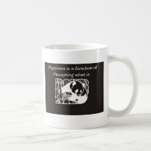 Glück ist eine Funktion des Annehmens, was ist Kaffeetasse