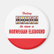 Glücklich zu eigenem ein norwegischer Elkhound Spa Kühlschrankmagnet
