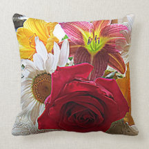 Glückliche Blumen Kissen
