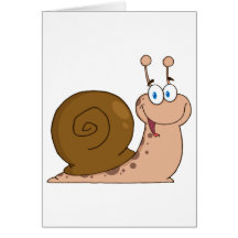 Glückliche Cartoon-Schnecke Karte