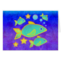 Glückliche Fisch-Karten